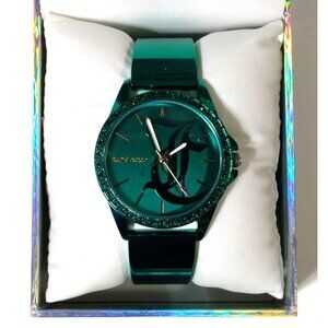 Juicy Couture Black Label Green Crystal-Accent Watch In Holographic Box